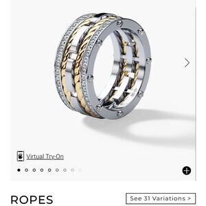 Custom wedding men’s wedding band platinum and gold by Rockford.